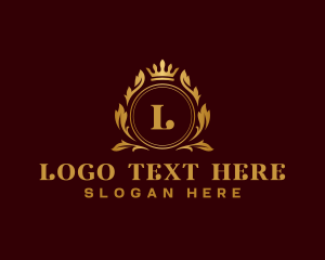 Gold - Luxury Organic Crown logo design