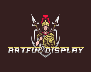 Goddess Spear Shield logo design