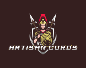 Goddess Spear Shield logo design