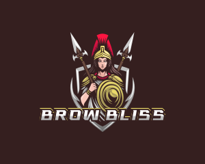 Goddess Spear Shield logo design