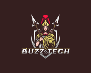 Goddess Spear Shield logo design