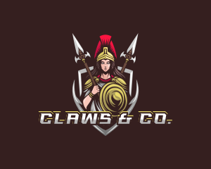 Goddess Spear Shield logo design