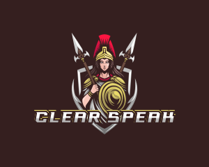 Goddess Spear Shield logo design