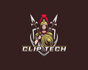 Goddess Spear Shield logo design