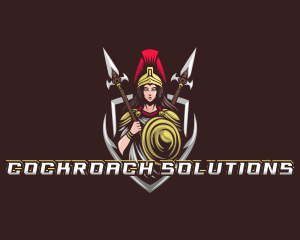 Goddess Spear Shield logo design