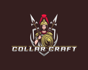 Goddess Spear Shield logo design