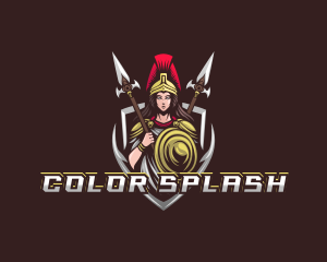 Goddess Spear Shield logo design