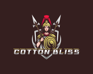 Goddess Spear Shield logo design