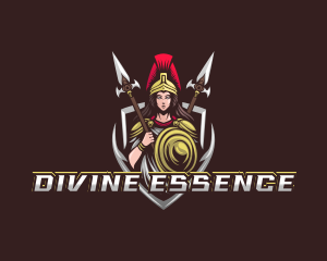 Goddess Spear Shield logo design