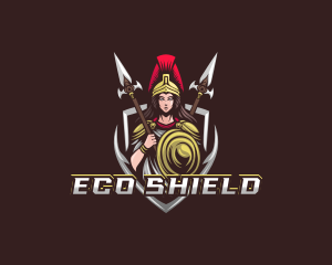 Goddess Spear Shield logo design