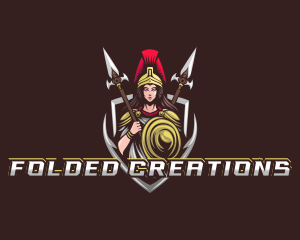 Goddess Spear Shield logo design