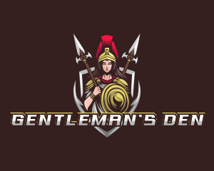 Goddess Spear Shield logo design