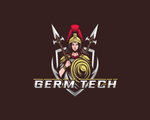 Goddess Spear Shield logo design