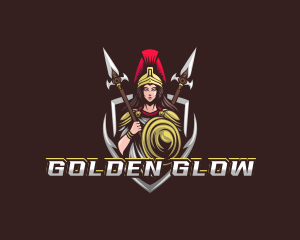 Goddess Spear Shield logo design