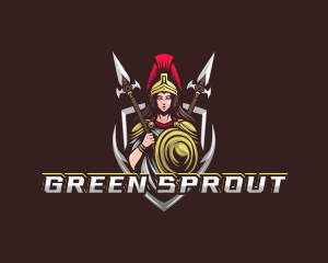 Goddess Spear Shield logo design