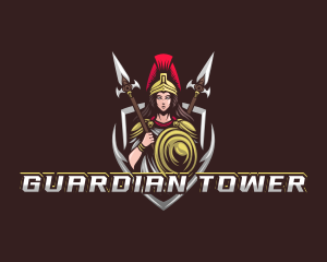 Goddess Spear Shield logo design