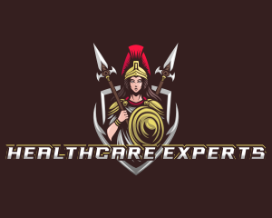 Goddess Spear Shield logo design