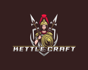 Goddess Spear Shield logo design