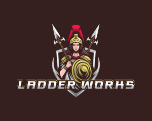 Goddess Spear Shield logo design