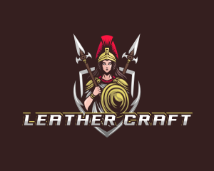 Goddess Spear Shield logo design