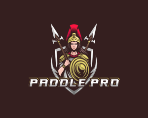 Goddess Spear Shield logo design