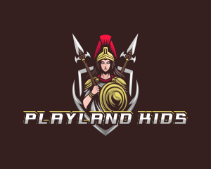 Goddess Spear Shield logo design