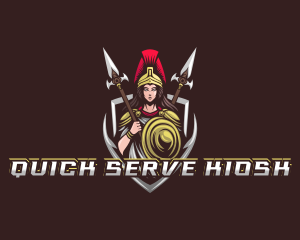 Goddess Spear Shield logo design