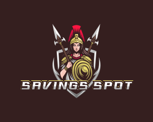 Goddess Spear Shield logo design