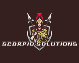 Goddess Spear Shield logo design