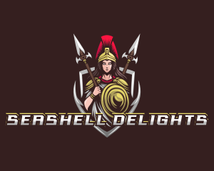 Goddess Spear Shield logo design