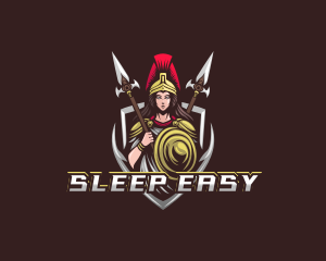 Goddess Spear Shield logo design