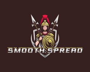 Goddess Spear Shield logo design