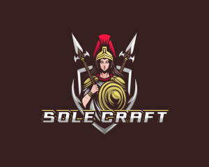 Goddess Spear Shield logo design