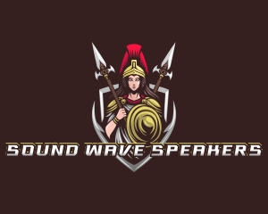 Goddess Spear Shield logo design