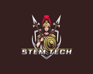 Goddess Spear Shield logo design