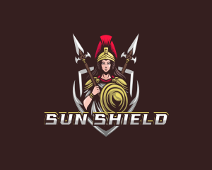 Goddess Spear Shield logo design