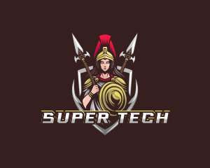 Goddess Spear Shield logo design