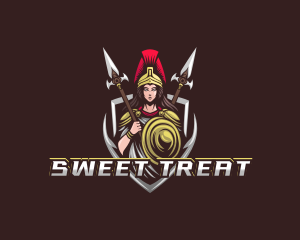 Goddess Spear Shield logo design