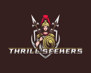 Goddess Spear Shield logo design