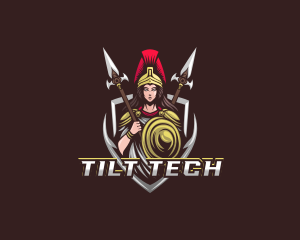 Goddess Spear Shield logo design