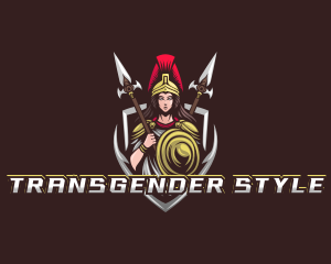 Goddess Spear Shield logo design