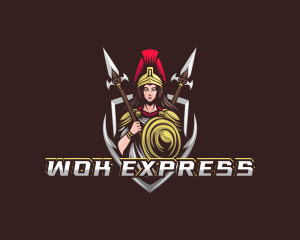 Goddess Spear Shield logo design