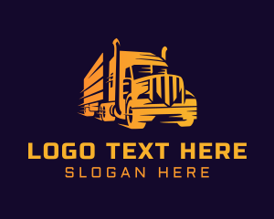 Gradient - Courier Truck Express logo design