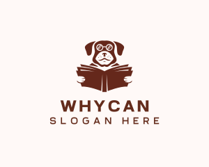 Veterinarian - Dog Reading Book logo design