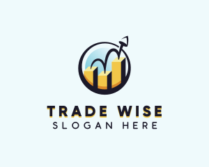 Trader - Graph Finance Analytics logo design
