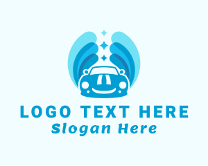 Car - Blue Car Wash Cleaning logo design
