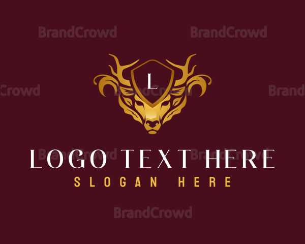 Luxury Antlers Deer Logo