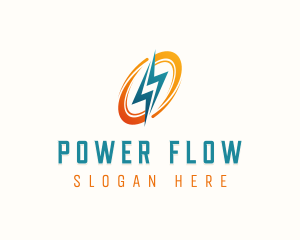 Power Lightning Electric logo design