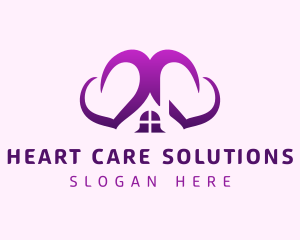 Purple Heart House logo design