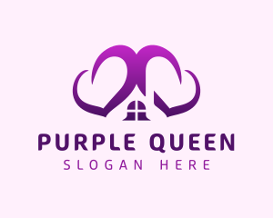 Purple Heart House logo design